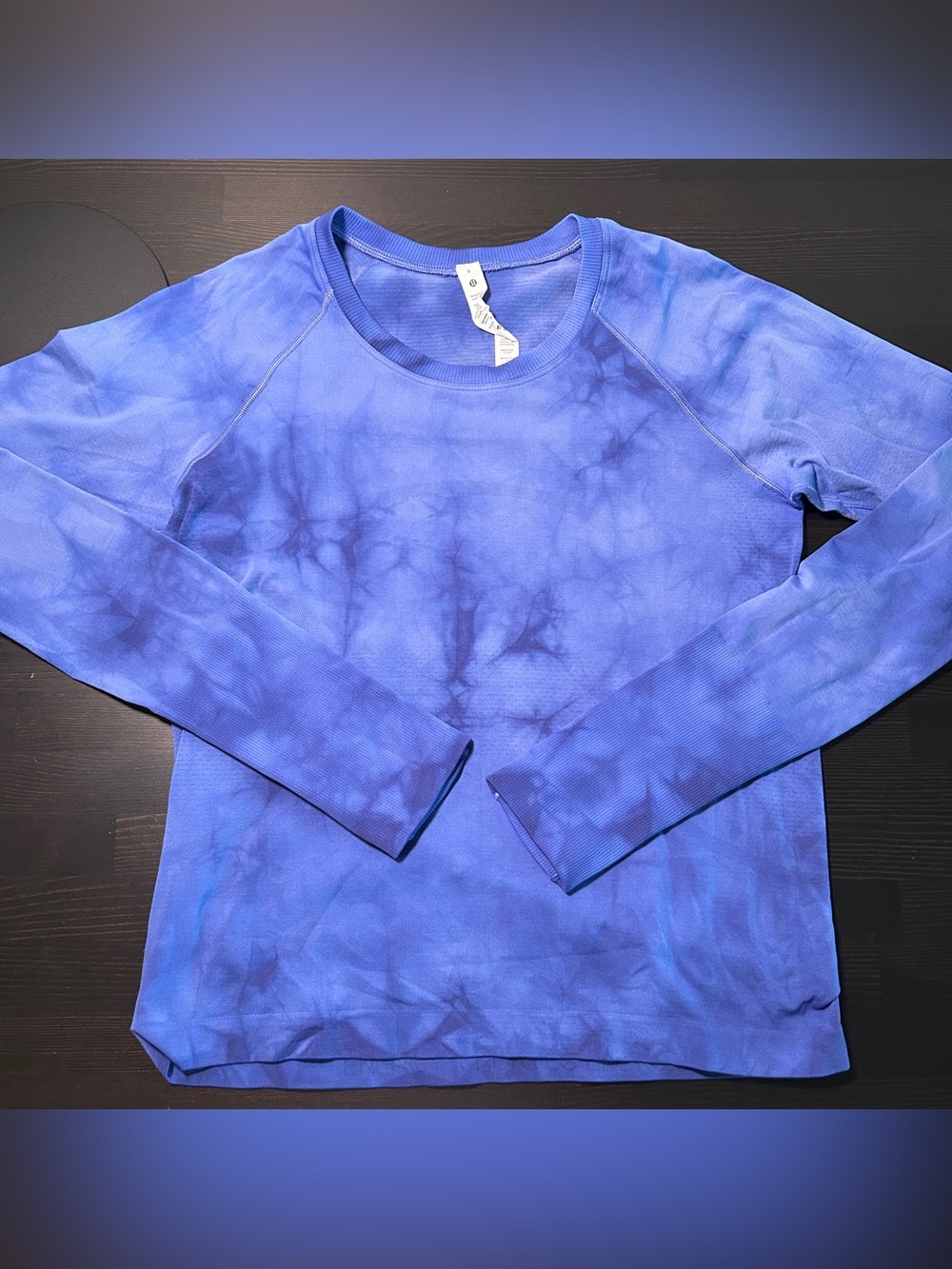 Lululemon Swiftly Tech Long-Sleeve Shirt 2.0 *Waist Marble Dye Psychic (size 8)